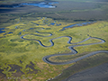 Aerial Landscape Along Cook Inlet