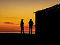 Sunset at  Port Ellizabeth Ghost Mining Town, Namibia