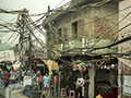 Utility Wires and Cables Strung on Old Delhi Street