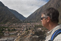 Mike Viewing the Town in Ollantaytambo, Peru