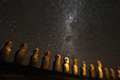 Moai at Ahu Tongariki at Night (Easter Island)